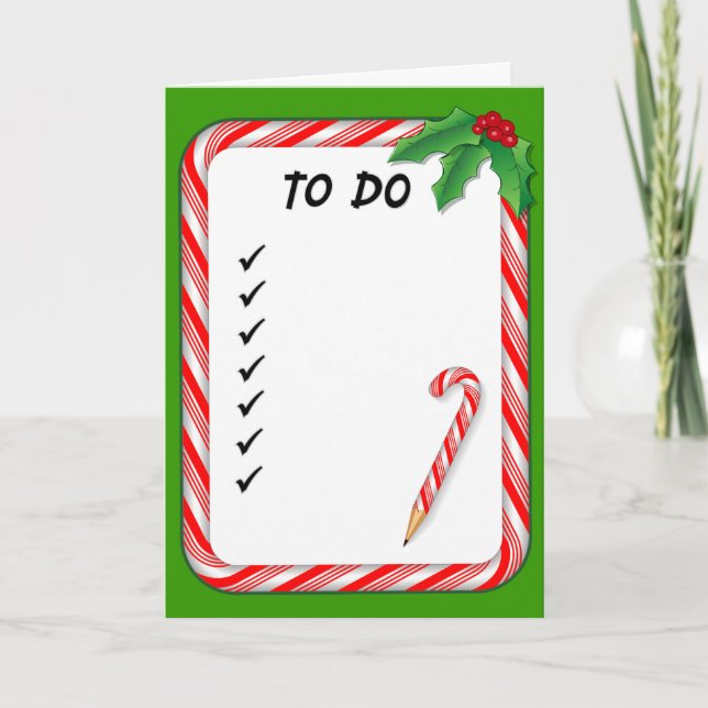 Christmas To Do List Holiday Card (Front)