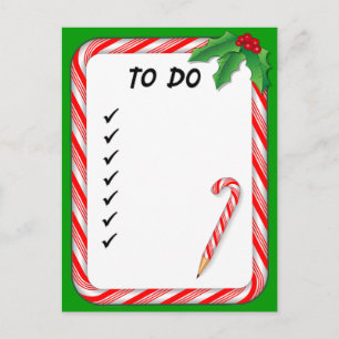 Christmas To Do List Postcard