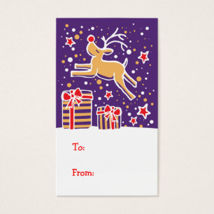 Christmas to from gift present tag cards