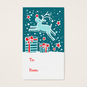 Christmas to from gift present tag cards