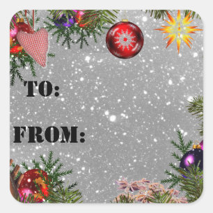 Christmas To & From Gift Tag Stickers