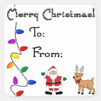 Christmas To/From Stickers