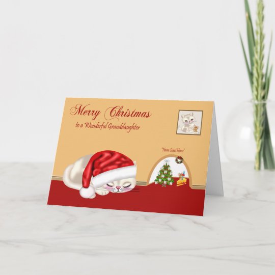 Christmas To Granddaughter Greeting Card | Zazzle.co.uk