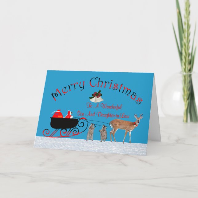 Christmas To Son/Daughter-in-Law Greeting Card (Front)