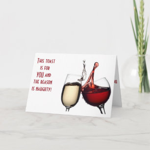 CHRISTMAS TOAST-YOU MADE THE ***NAUGHTY LIST** HOLIDAY CARD