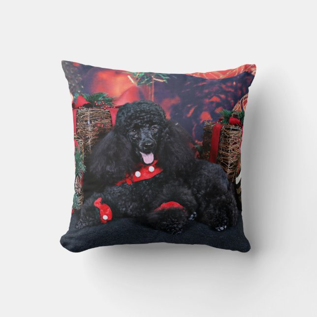Christmas - Toby - Poodle Cushion (Front)