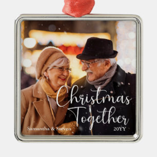 Christmas Together with Names and Year Metal Tree Decoration