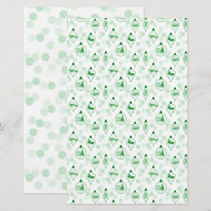 Christmas Toile in Green.