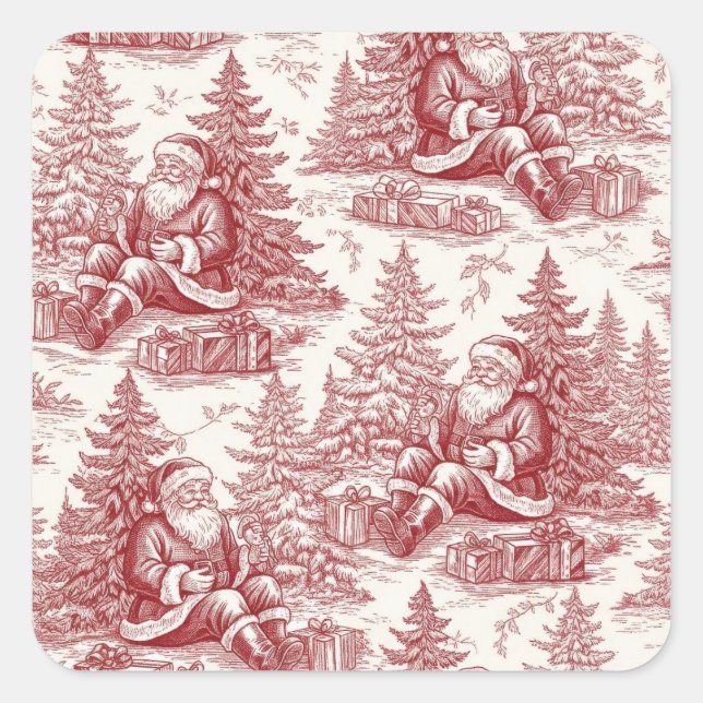 Christmas toile sticker (Front)