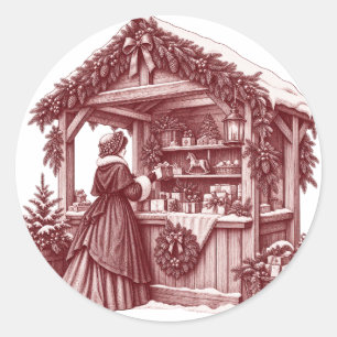 Christmas Toile Sticker Sheet 2 – Christmas Market