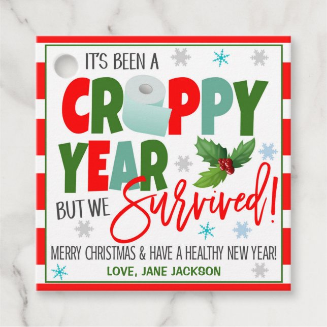 Christmas Toilet Paper Gift Tag (Front)