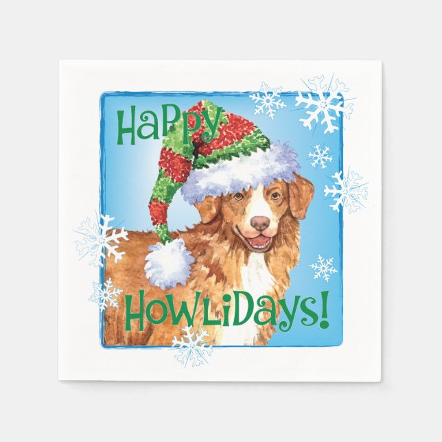 Christmas Toller Napkin (Front)