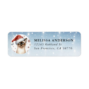 Christmas Tonkinese Cat Return Labels