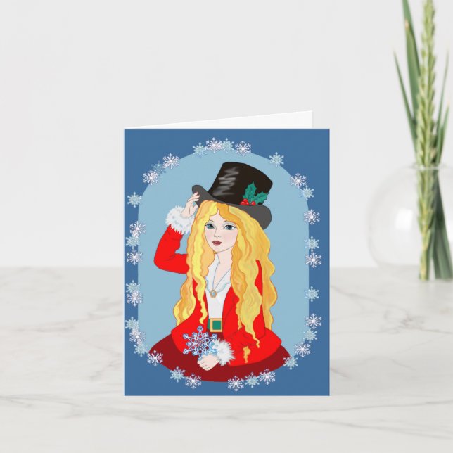 Christmas Top Hat Holiday Card (Front)