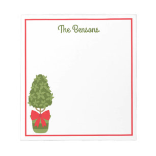 Christmas Topiary Personalised Notepad