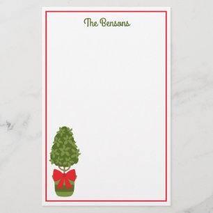 Christmas Topiary Personalised Stationery