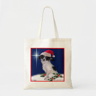 Christmas Tote Bag with Holiday Papillon