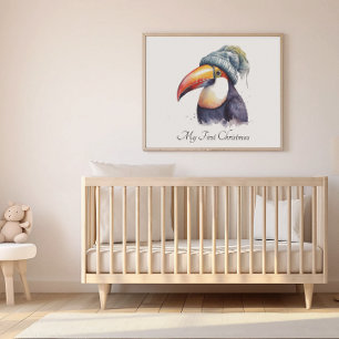 Christmas Toucan, customisable Poster