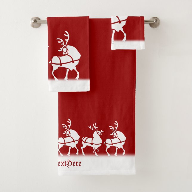 Christmas Towel Sets Personalised Holiday Towels (Insitu)