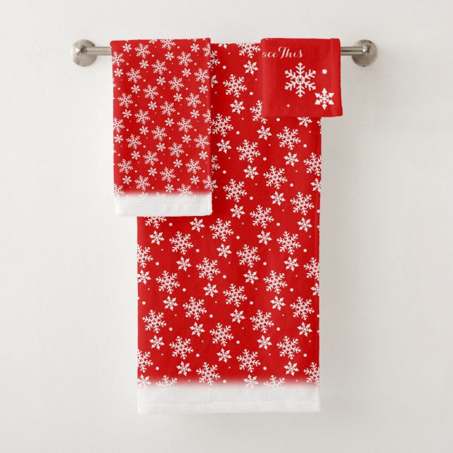 Christmas Towel Sets Personalised Holiday Towels (Insitu)