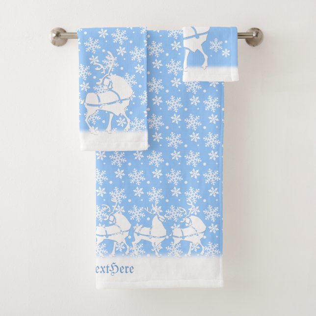 Christmas Towel Sets Personalised Holiday Towels (Insitu)