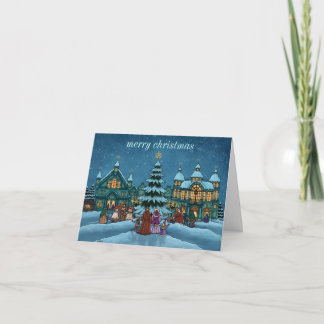christmas town note basic holiday card