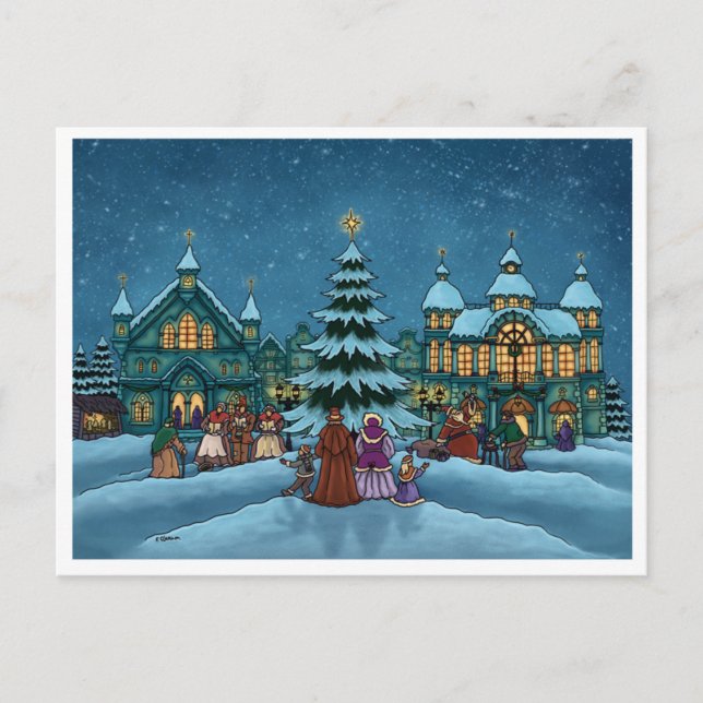 Christmas town postcard basic (Front)