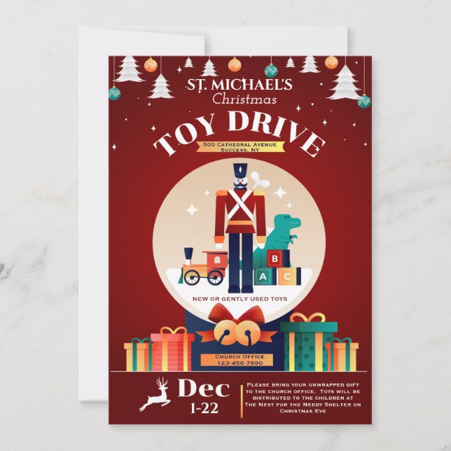 Christmas Toy Drive Announcement (Front)