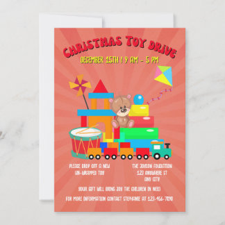 Christmas Toy Drive Family or Corporate Charity Invitation