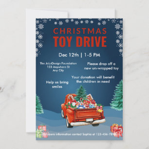 Christmas Toy Drive Family or Corporate Charity Invitation