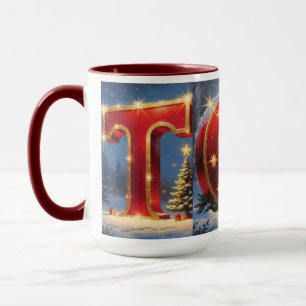 Christmas TOY Mug Holiday Kids & Sparkling Letters