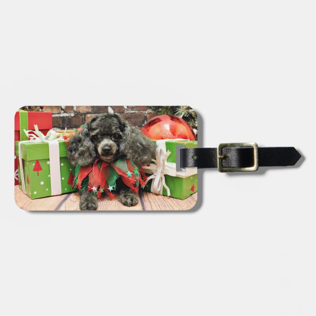 Christmas - Toy Poodle - Annie Luggage Tag (Front Horizontal)