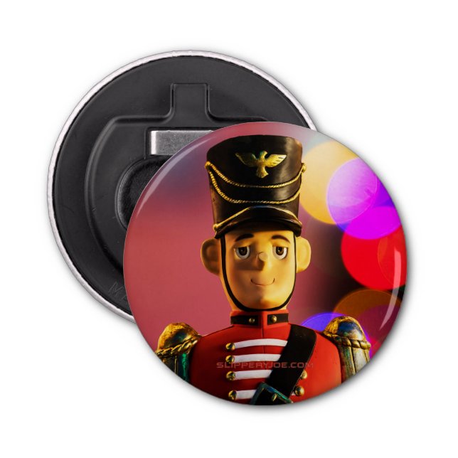 Christmas toy soldier figurine SlipperyJoe gay pri Bottle Opener (Front)
