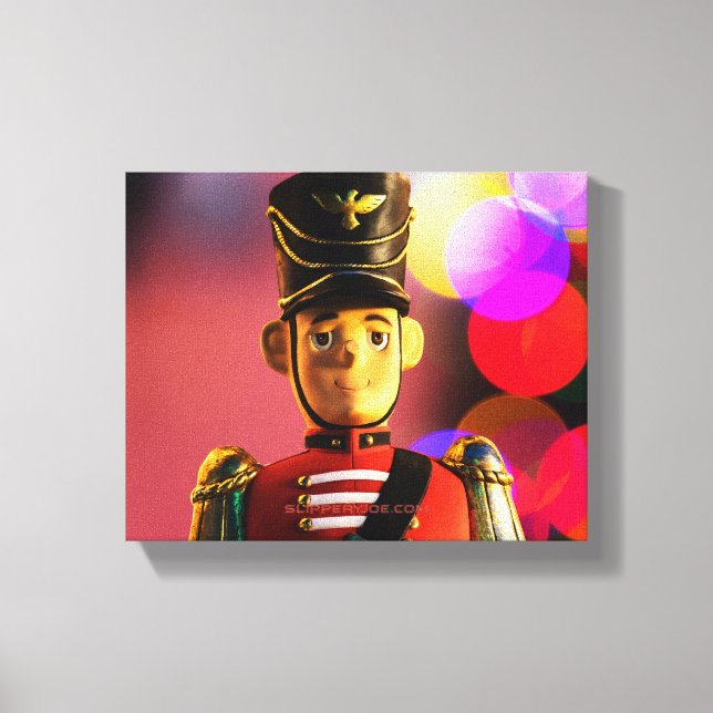 Christmas toy soldier figurine SlipperyJoe gay pri Canvas Print (Front)