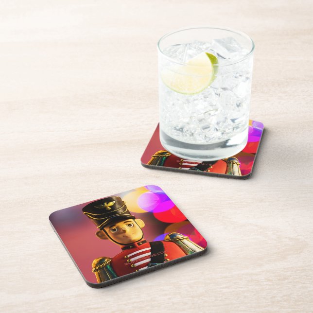 Christmas toy soldier figurine SlipperyJoe gay pri Coaster (Right Side)