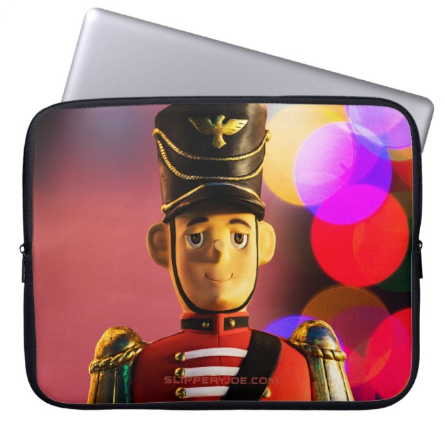 Christmas toy soldier figurine SlipperyJoe gay pri Laptop Sleeve (Front)