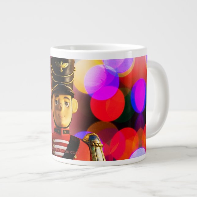 Christmas toy soldier figurine SlipperyJoe gay pri Large Coffee Mug (Front Right)