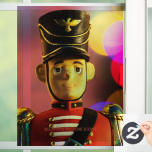 Christmas toy soldier figurine SlipperyJoe gay pri Window Cling