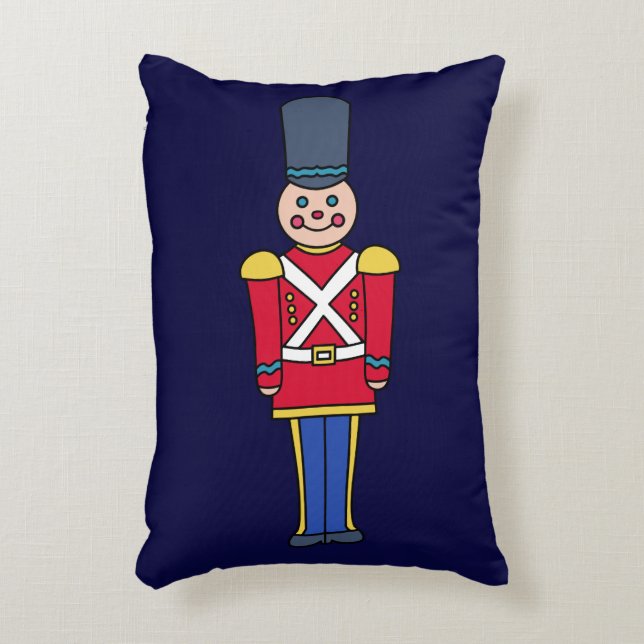 Christmas Toy Soldier Throw Pillow  (Front(Vertical))