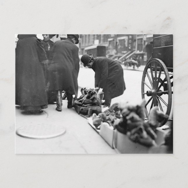 Christmas Toy Vendor Holiday Postcard (Front)