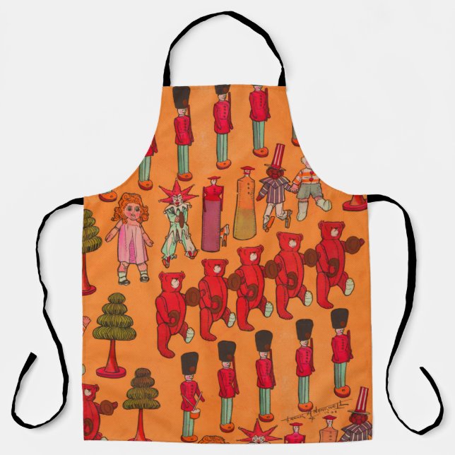 Christmas Toy Vintage Children Play Apron (Front)