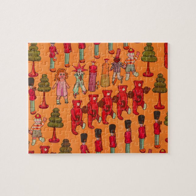 Christmas Toy Vintage Children Play Jigsaw Puzzle (Horizontal)