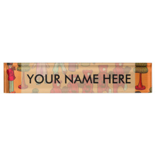Christmas Toy Vintage Children Play Nameplate