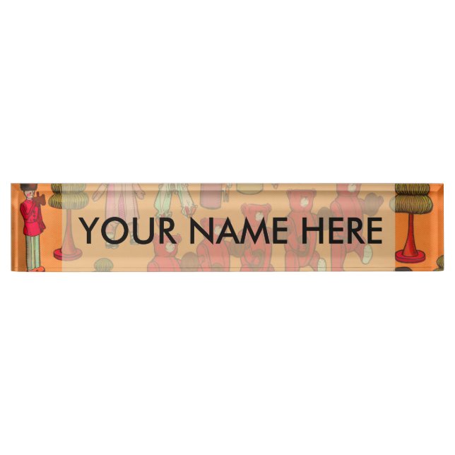 Christmas Toy Vintage Children Play Nameplate (Front)