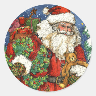 CHRISTMAS TOYS CLASSIC ROUND STICKER
