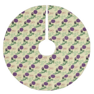 Christmas Toys! Kitty Paw Ornament On Tree Branch Brushed Polyester Tree Skirt