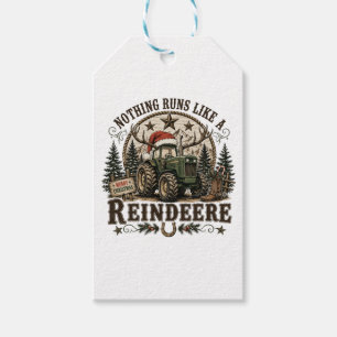 Christmas Tractor Reindeer Gift Tags
