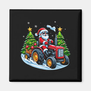 Christmas Tractor Santa Xmas Farm Truck Men Boys K Magnet