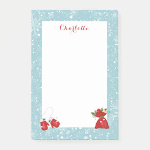 Christmas Traditional Festive Personalised Post-it Notes