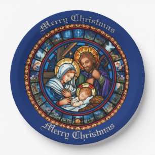 Christmas Traditional Nativity Scene Paper Plate